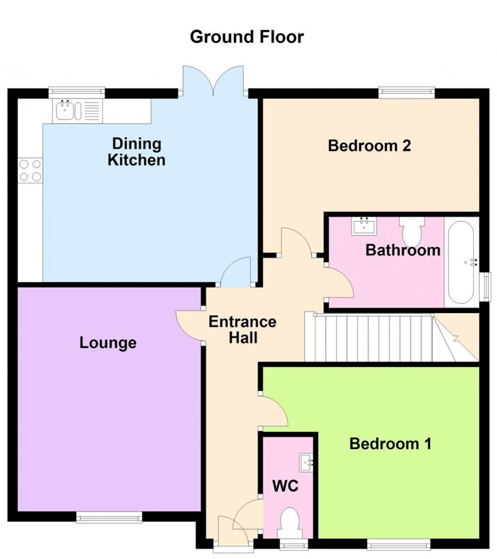 Floorplan for The Meadows, Dove Holes