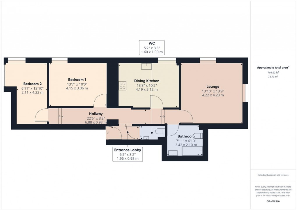 Floorplan for Devonshire Road, Buxton