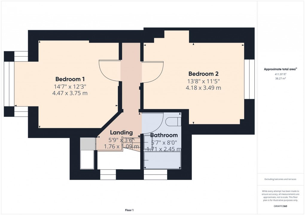 Floorplan for Manchester Road, Buxton