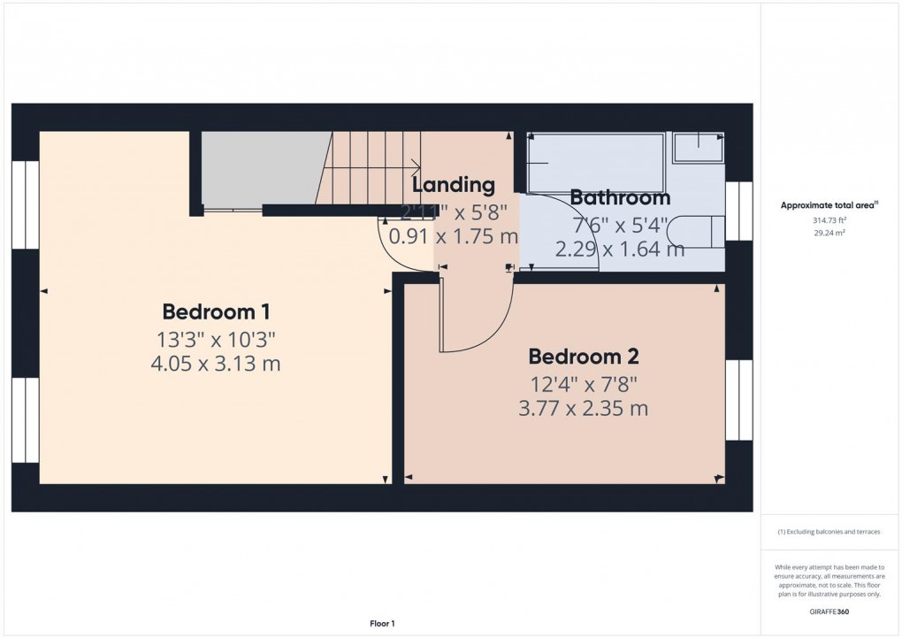 Floorplan for Park Road, Buxton