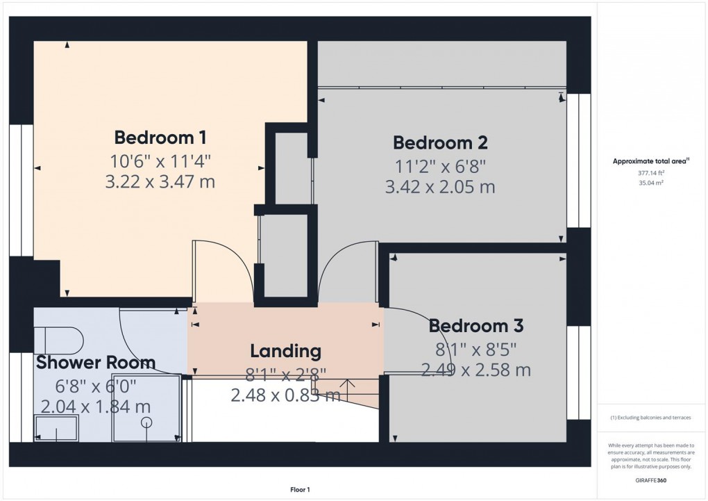 Floorplan for Victoria Park Road, Buxton