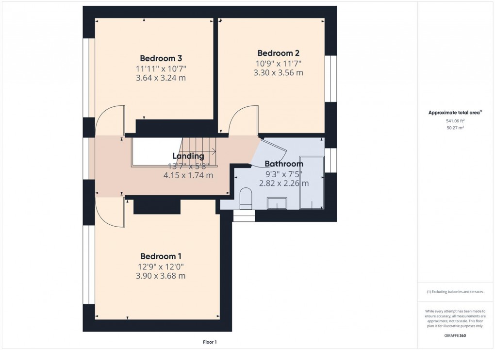 Floorplan for Lightwood Road, Buxton