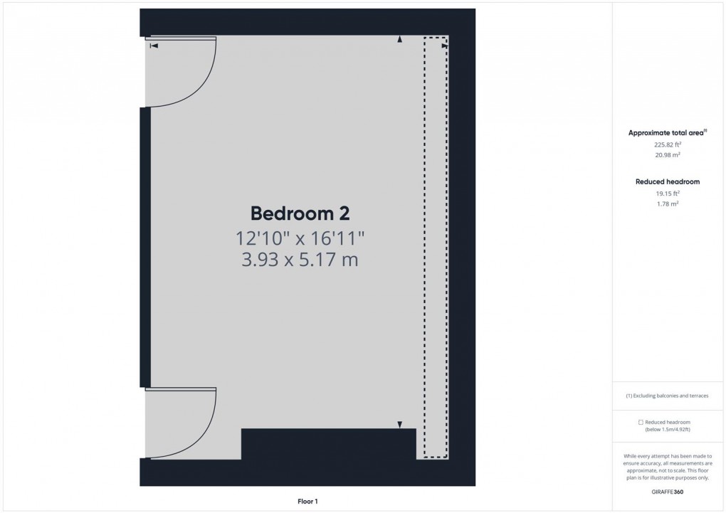 Floorplan for Spring Gardens, Buxton