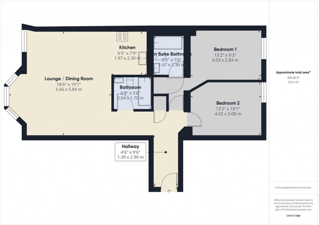 Floorplan for Hardwick Square South, Buxton