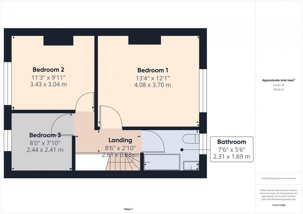 Floorplan for Nunsfield Road, Buxton