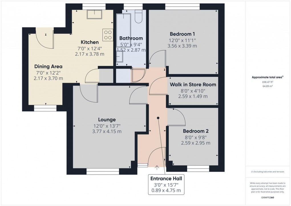 Floorplan for Knowles Close, Buxton