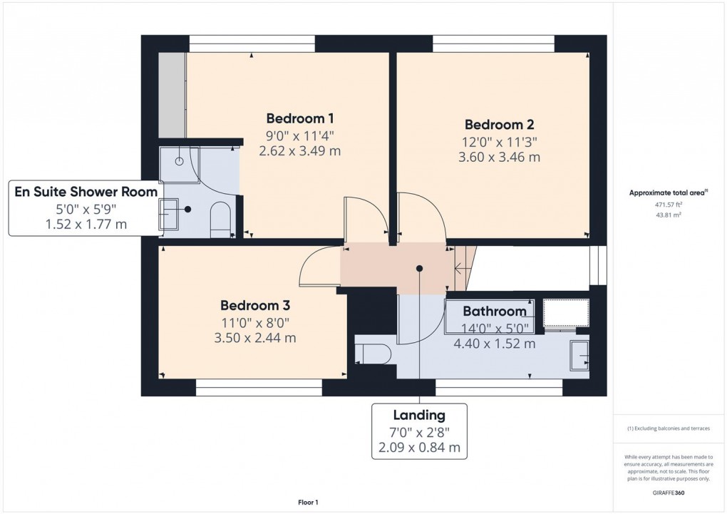 Floorplan for Dovedale Crescent, Buxton