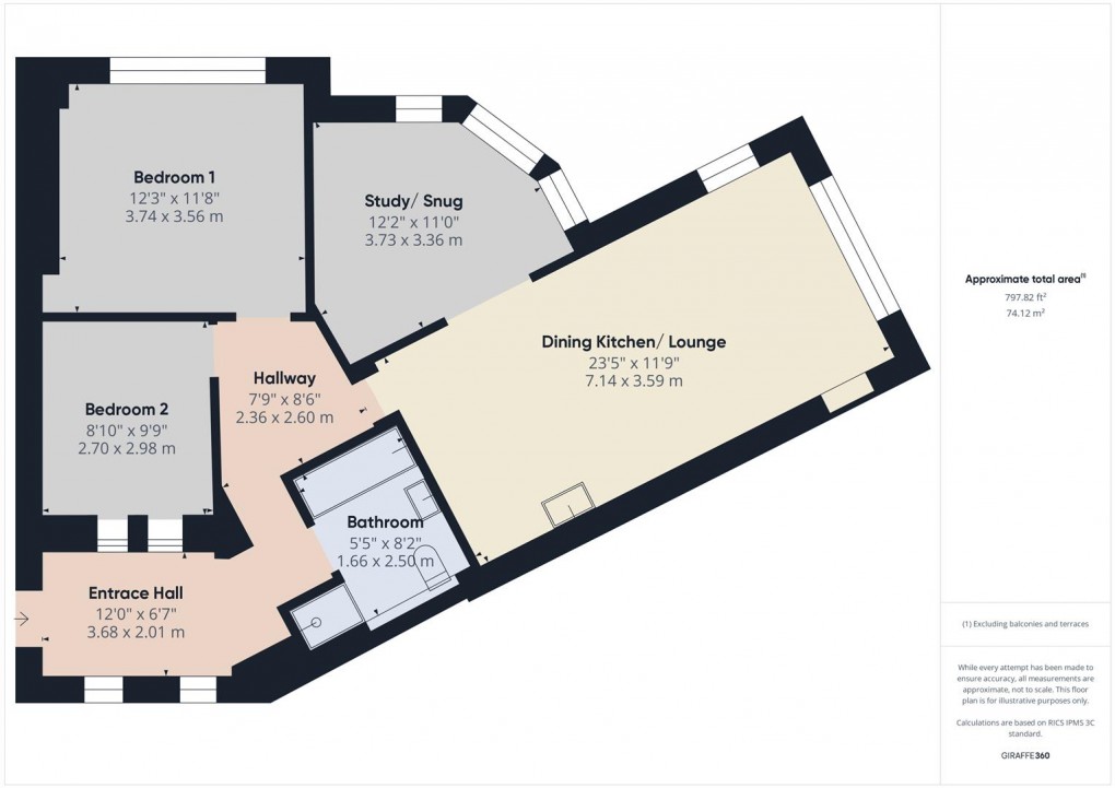 Floorplan for Temple Road, Buxton