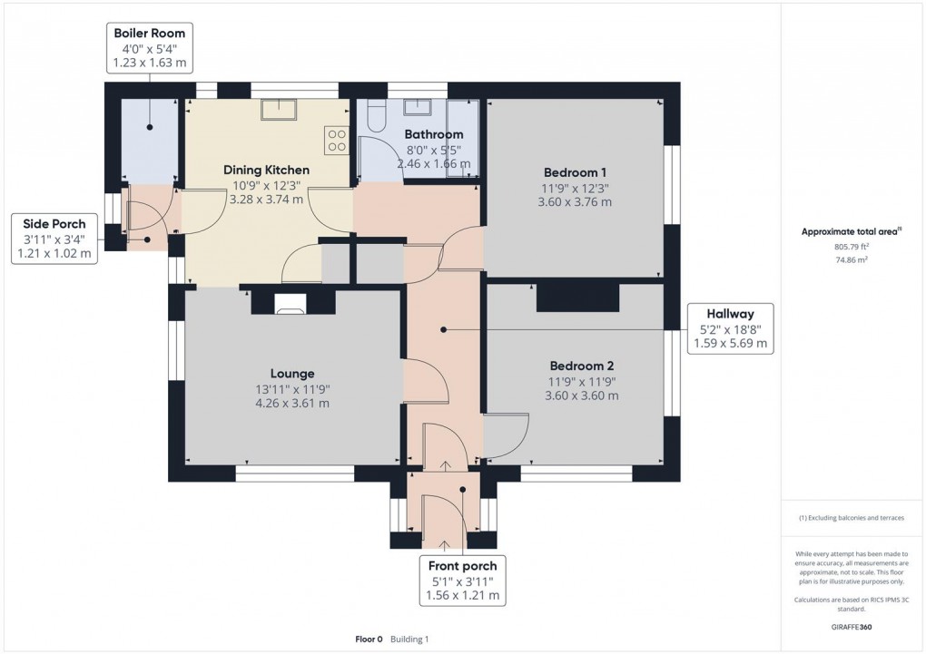 Floorplan for Peak Forest, Buxton