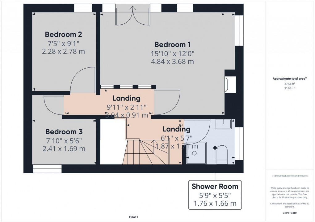 Floorplan for Harpur Hill Road, Buxton