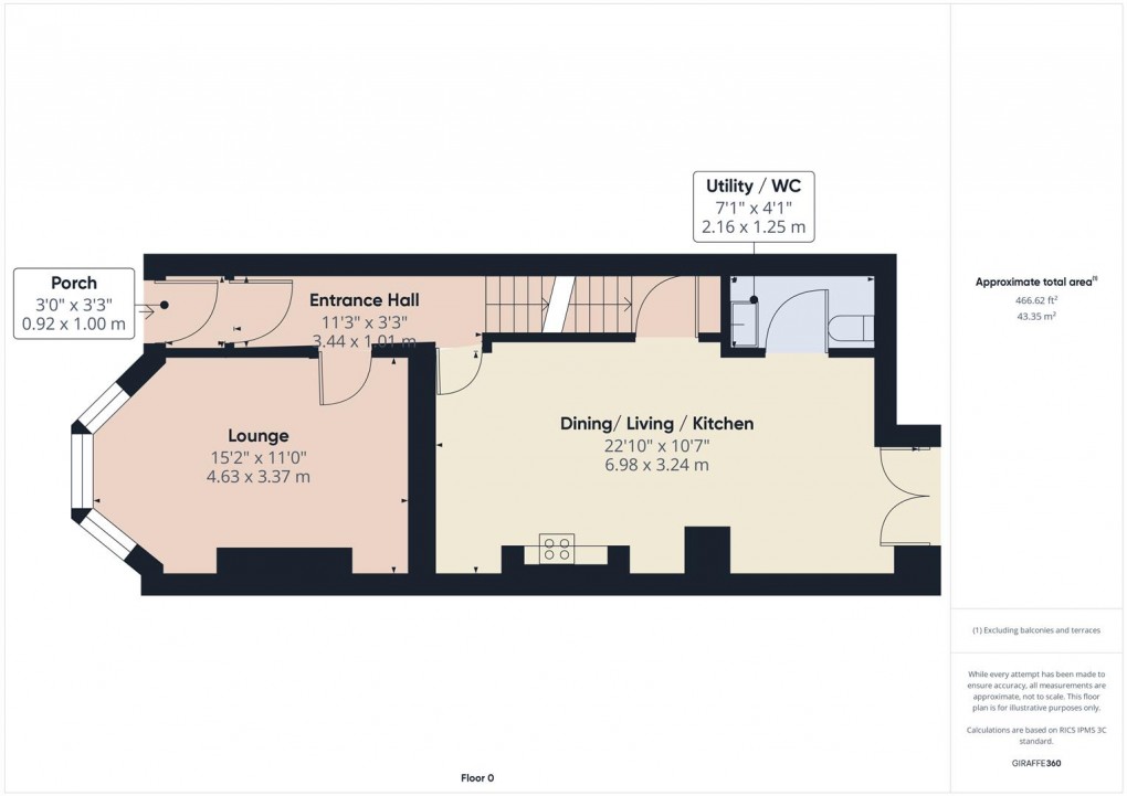 Floorplan for Victoria Park Road, Buxton