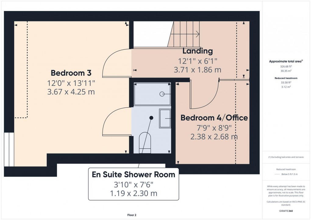 Floorplan for Victoria Park Road, Buxton