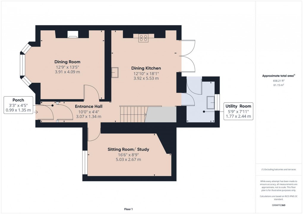 Floorplan for Corbar Road, Buxton