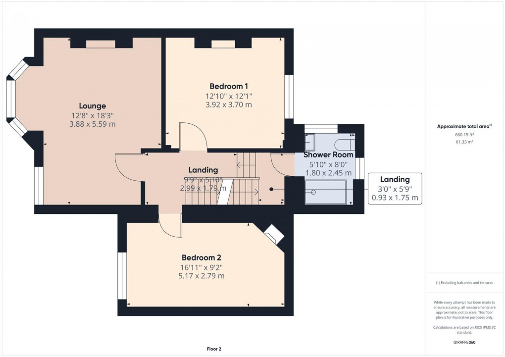 Floorplan for Corbar Road, Buxton