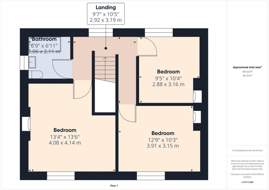 Floorplan for Brown Edge Road, Buxton