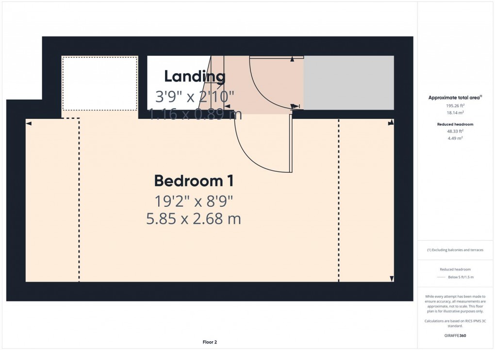 Floorplan for Starling Road, Buxton