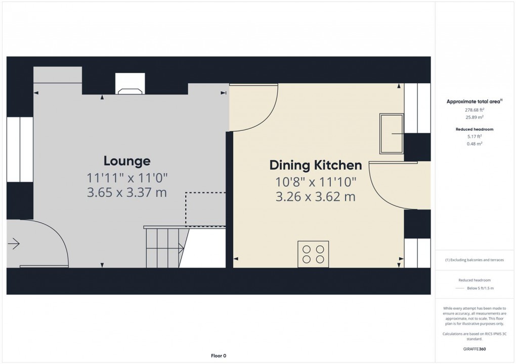 Floorplan for Small Knowle End, Peak Dale, Buxton