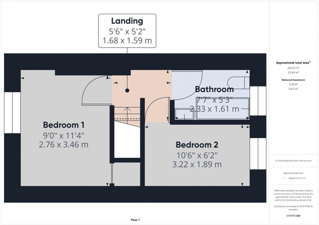 Floorplan for Small Knowle End, Peak Dale, Buxton