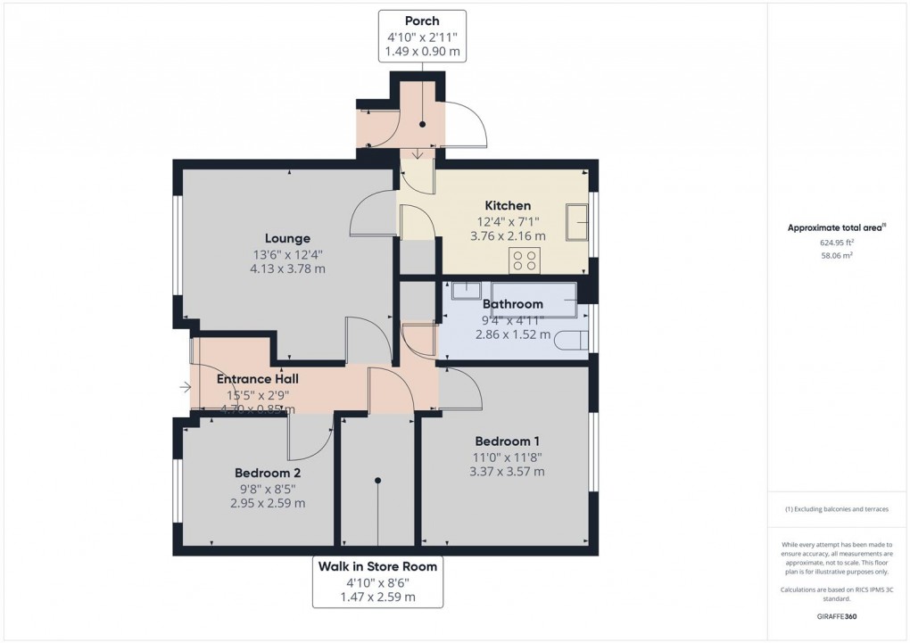 Floorplan for Knowles Crescent, Buxton