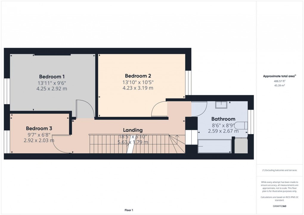 Floorplan for Torr Street, Buxton