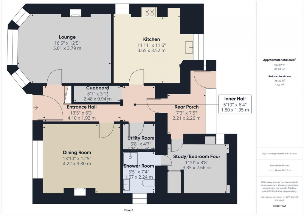 Floorplan for Hallsteads, Dove Holes, Buxton