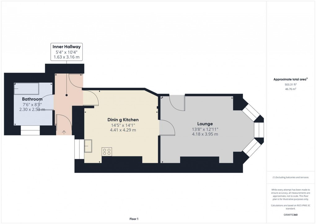 Floorplan for Belmont Terrace, Buxton