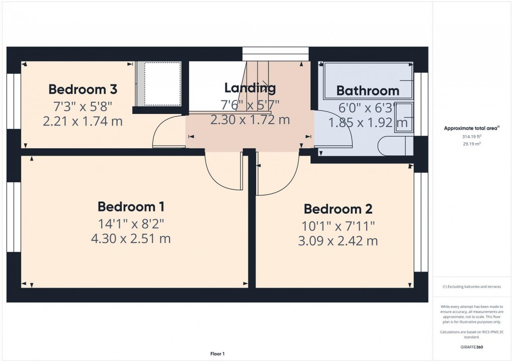 Floorplan for Hastings Road, Buxton