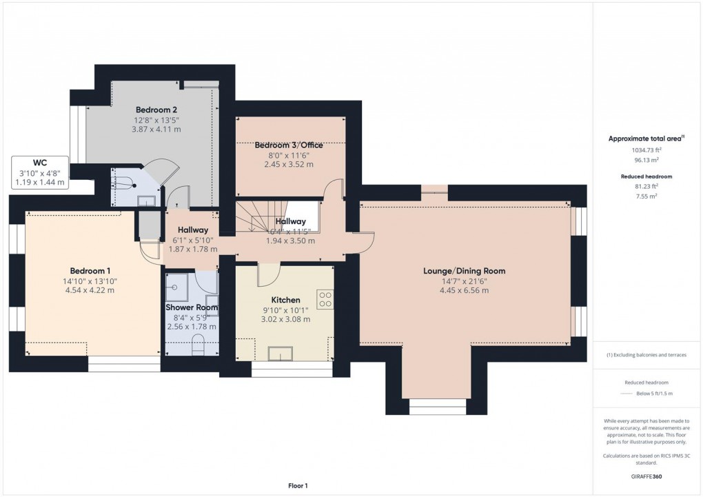 Floorplan for Park Road, Buxton