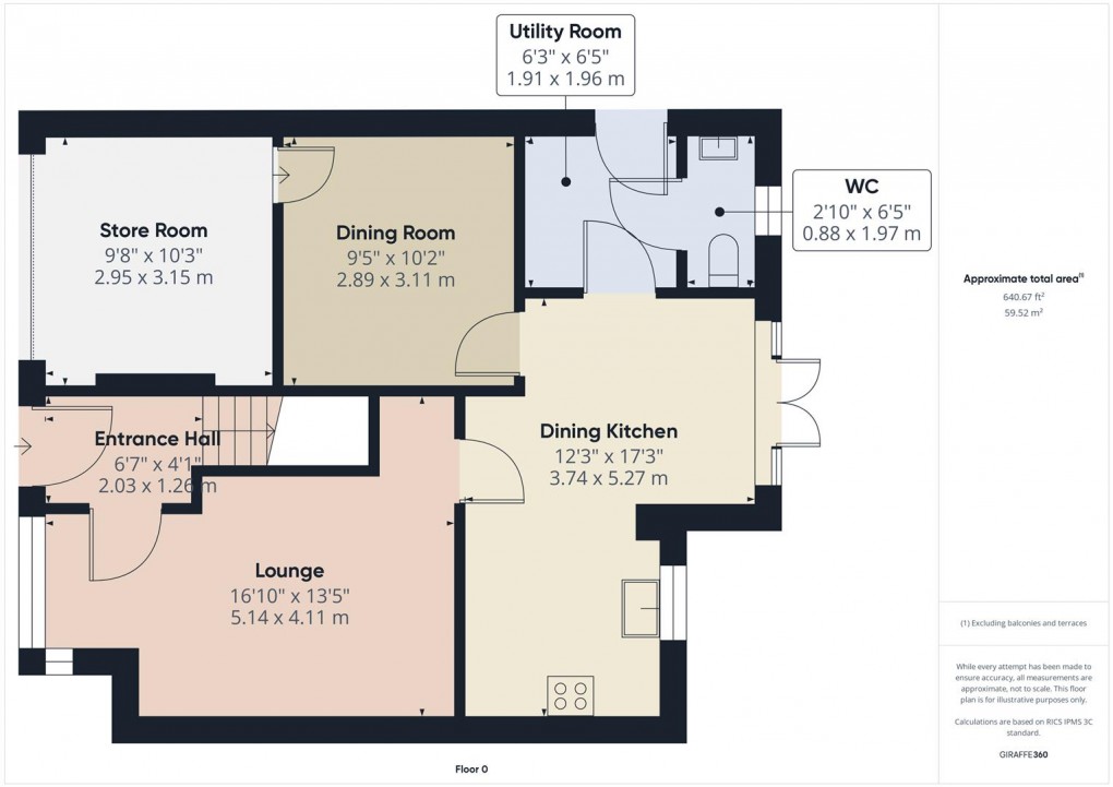 Floorplan for Lime Kiln Way, Buxton