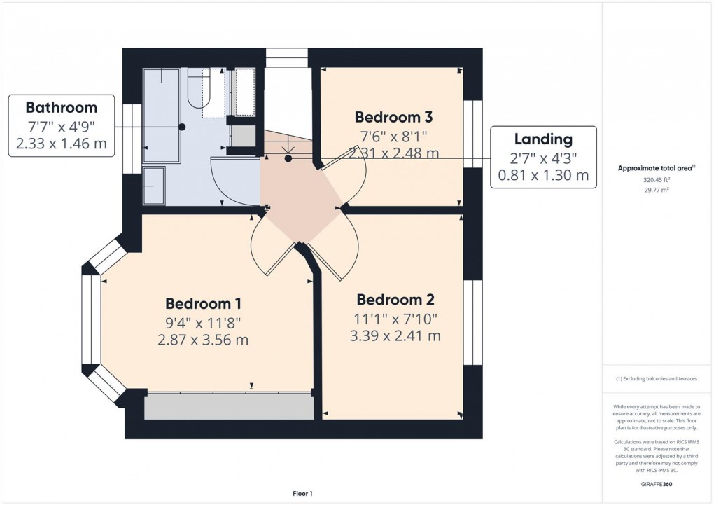 Floorplan for Victoria Park Road, Buxton