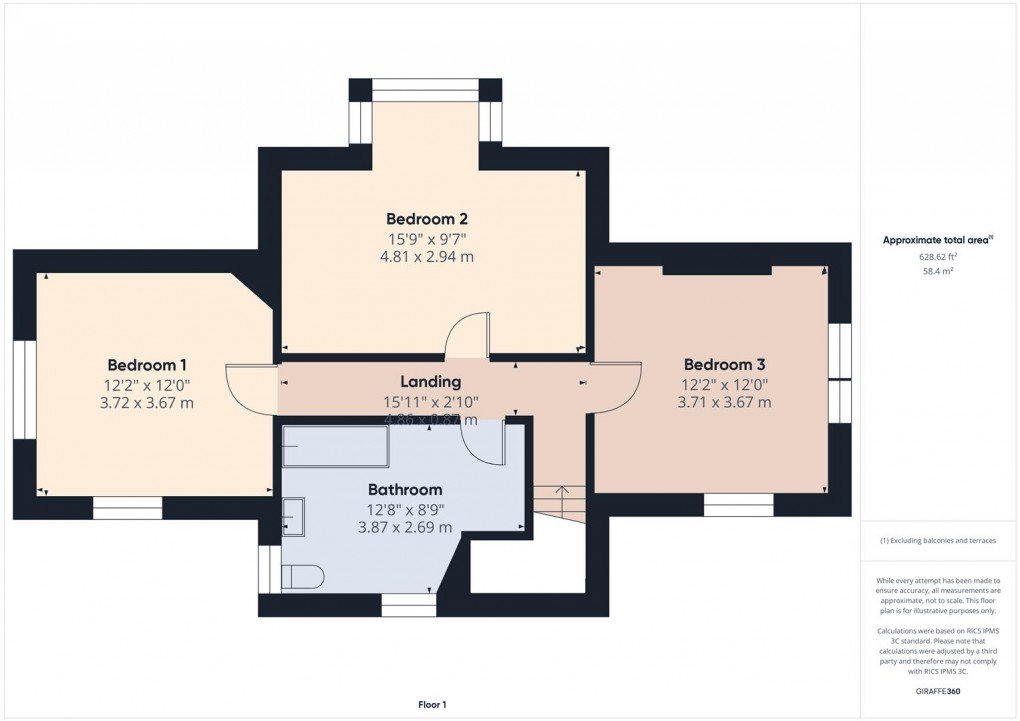 Floorplan for Park Road, Buxton